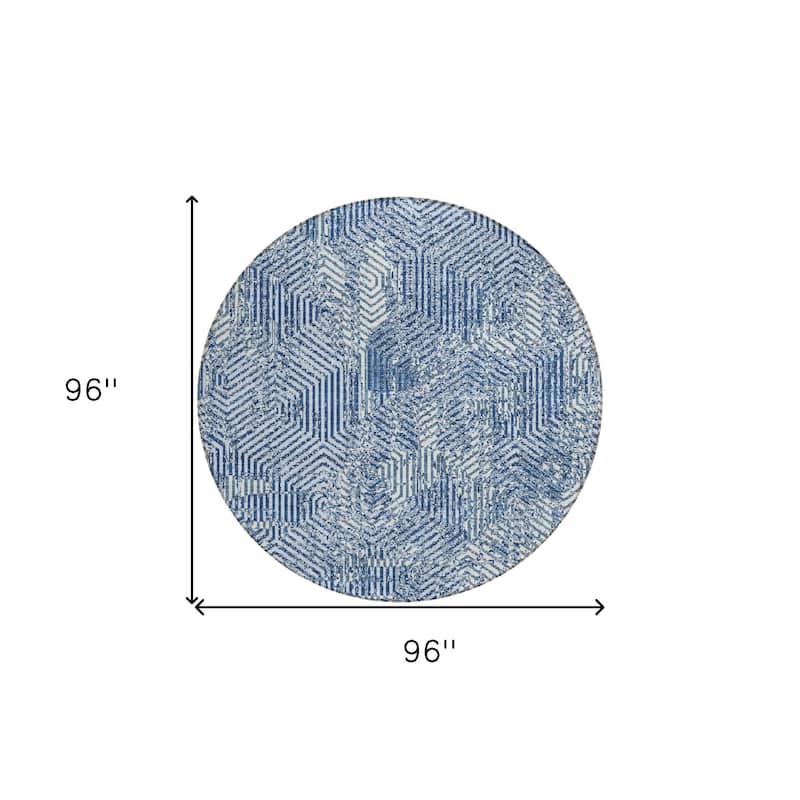 HomeRoots Geometric Transitional Rectangle Outdoor Rug