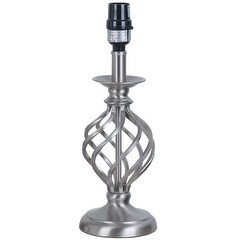 Living Accents 17760-001 Table Lamp Base, Brushed Nickel