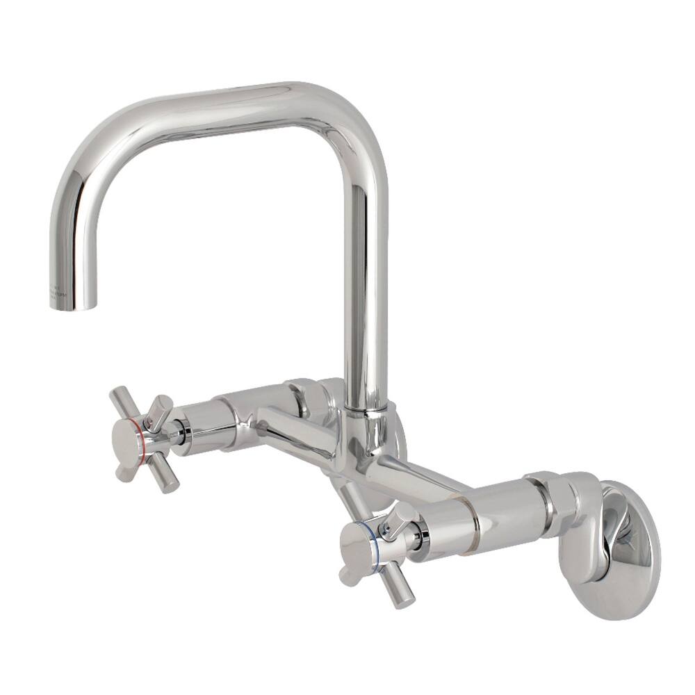 Kingston Brass Concord 8 in. Adjustable Center Wall Mount Kitchen Faucet