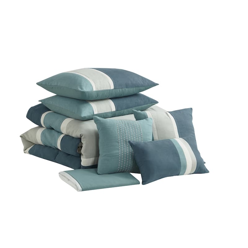 Harvey 7 Piece Suede Comforter Set