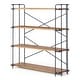 preview thumbnail 5 of 10, Yorktown Industrial 4-shelf Firwood Bookcase by Christopher Knight Home