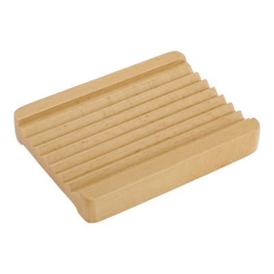 Portable Square Soap Dish for Bathroom for Kitchen 5.08"x3.7"x0.79" Brown 1 Pc
