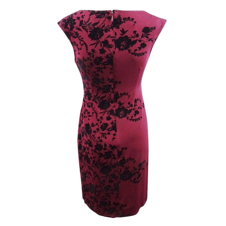 petite burgundy dress