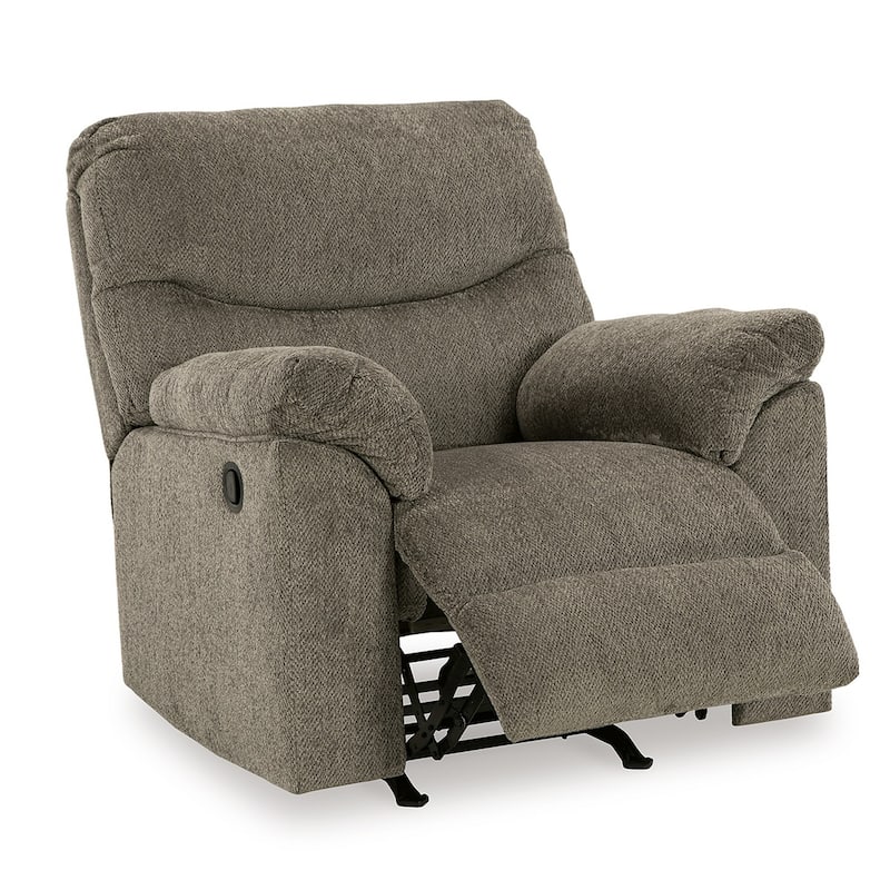 Tul Rocker Recliner Chair, Poly Fiber Foam Fill, Putty Gray Polyester