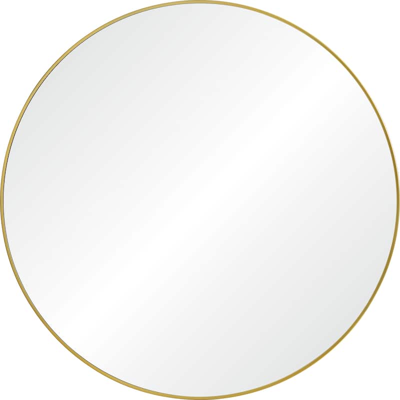 Framed Round Wall Mirror - 48" - Gold and Clear