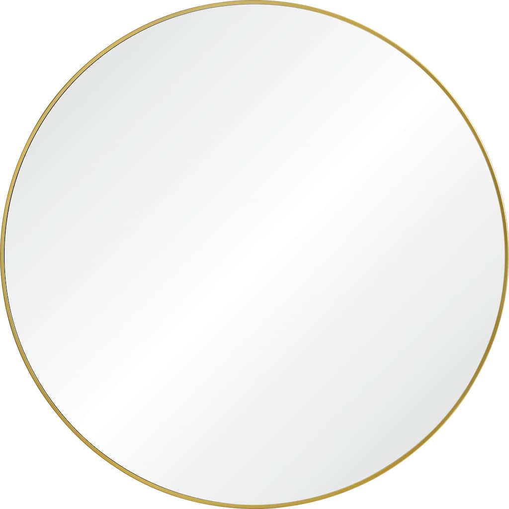 Framed Round Wall Mirror - 48" - Gold and Clear
