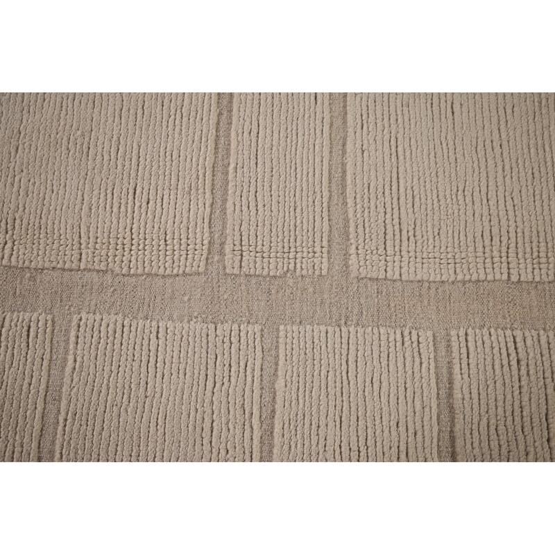 Ivory Moroccan Oriental Large Area Rug Handmade Wool Carpet - 12'1"x 15'11"