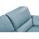 preview thumbnail 6 of 7, Modern Blue Leather Powered Dual Reclining Sofa with USB Type C Port