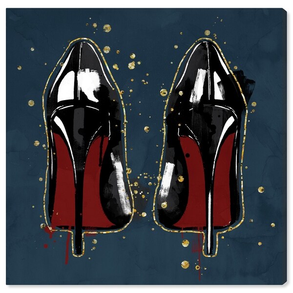 Oliver Gal Painted Heels Navy Fashion and Glam Wall Art Canvas