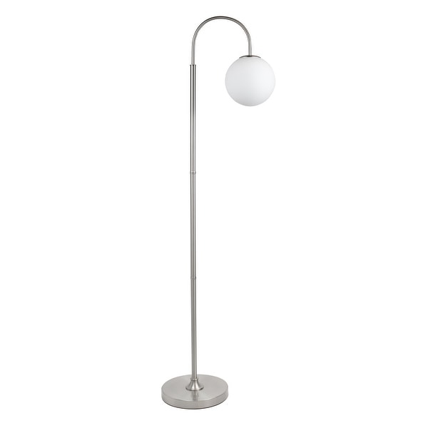 60" Brushed Nickel Floor Lamp w/ Globe Shade. Opens flyout.