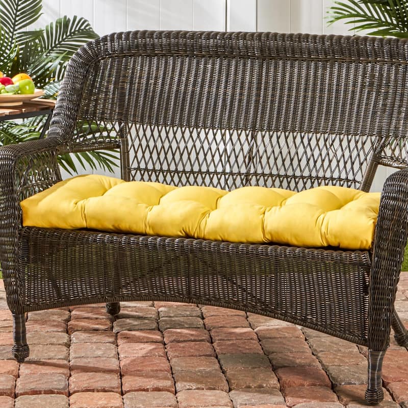 44-inch Outdoor Sunbeam Yellow Swing/ Bench Cushion