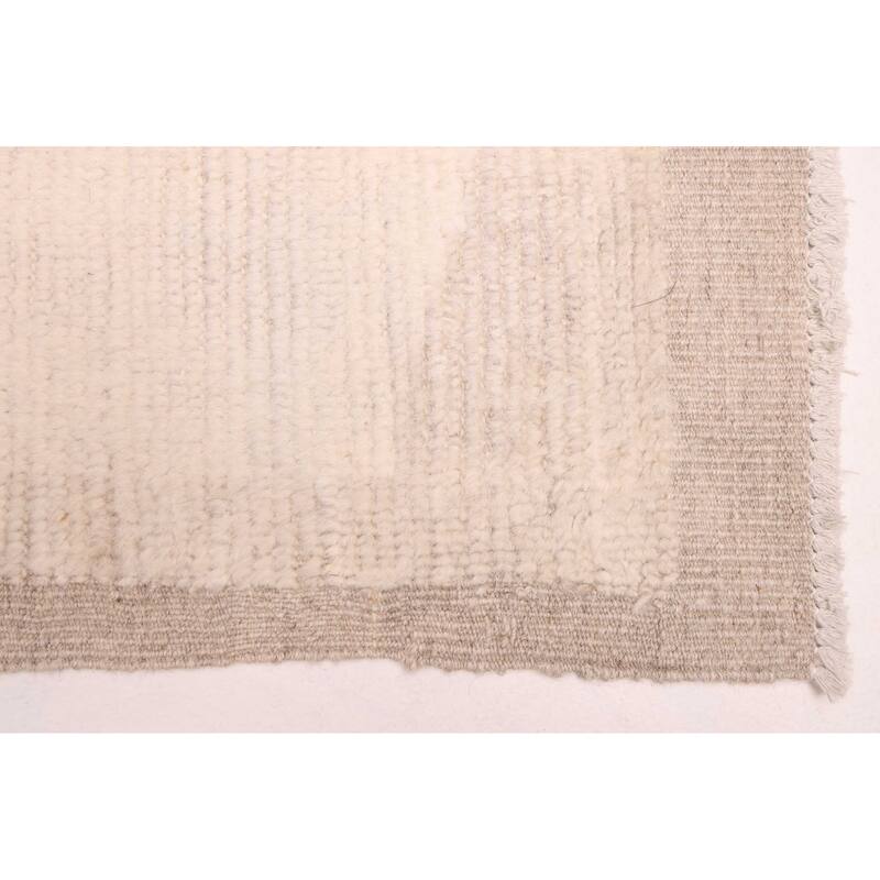 ECARPETGALLERY Hand-knotted Pak Finest Marrakesh Ivory Wool Rug - 7'11 x 10'2