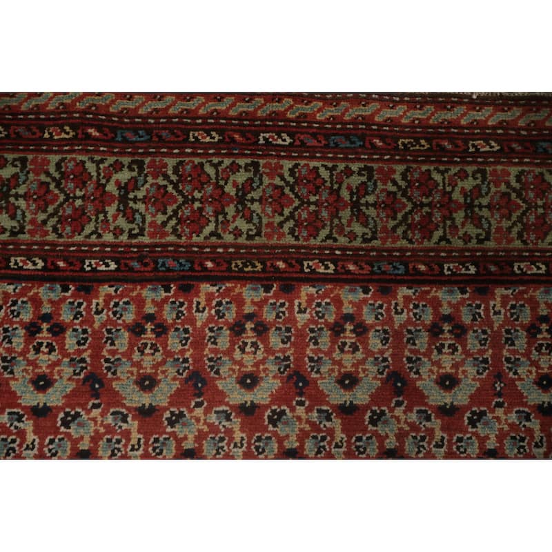 Hand Knotted Oriental 100% Wool Carpet Traditional Floral Oranges & Rust Malayer Area Rug - 6' 3'' X 3' 10''