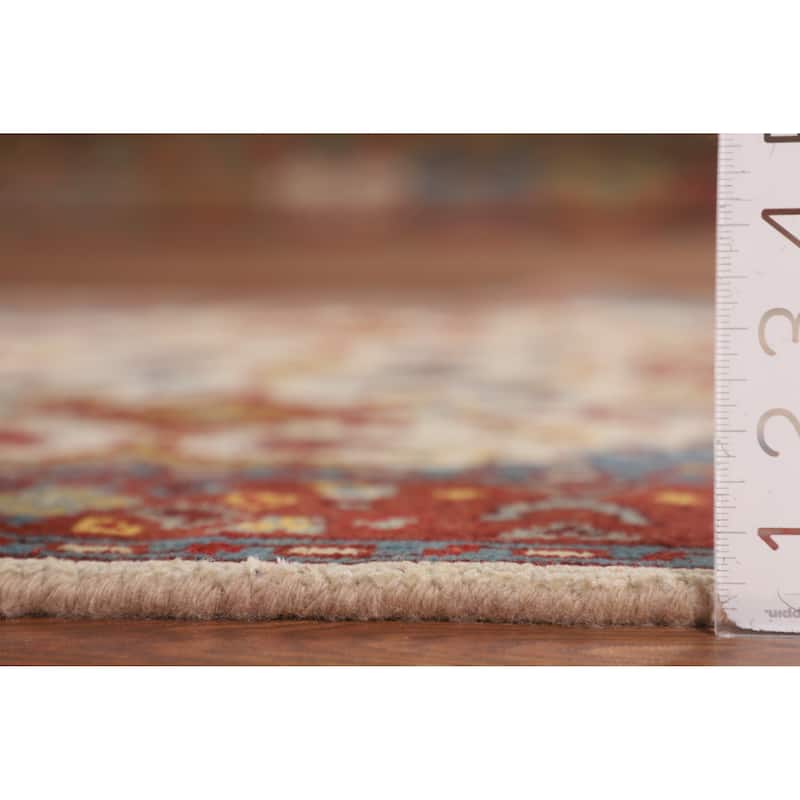 Ivory Oushak Oriental Accent Rug Hand-Knotted Wool Carpet - 4'0" X 5'10"