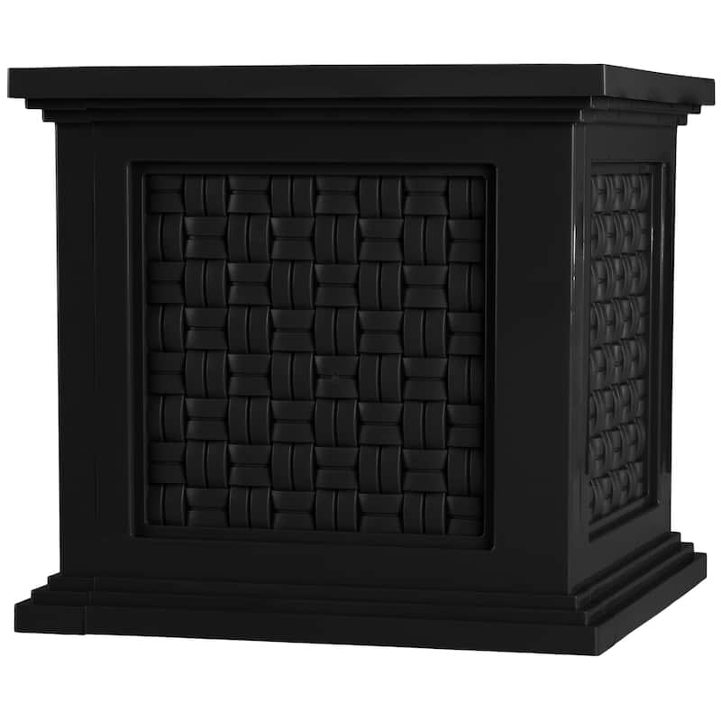 Pure Garden 14.65-in Faux Rattan Style Outdoor Planter Box