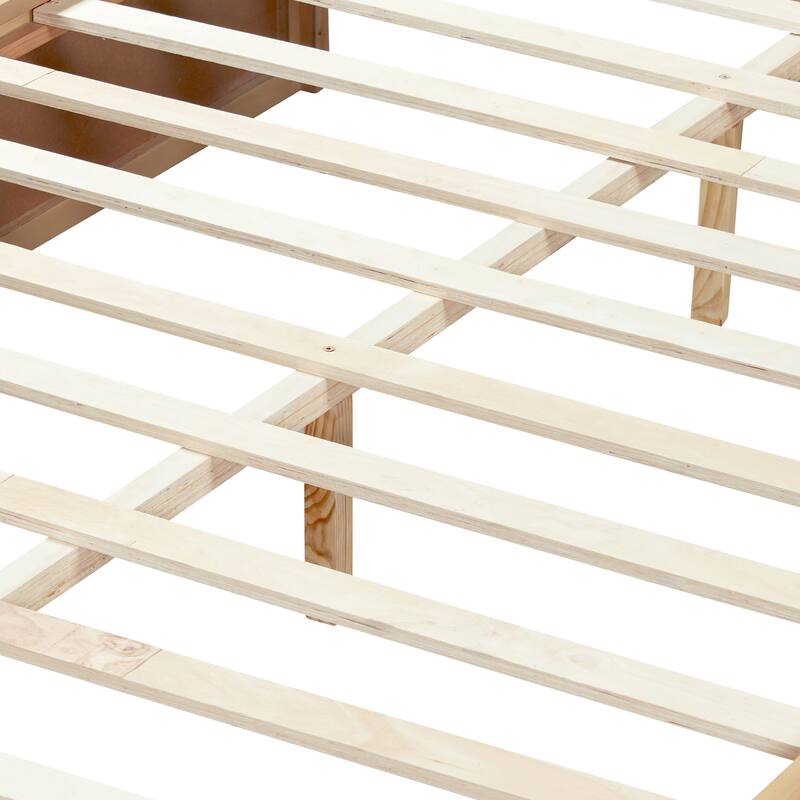 Christopher Knight Home - Avery Platform Bed Frame with Upholstered Headboard & Built-In Side Shelves, No Box Spring Needed