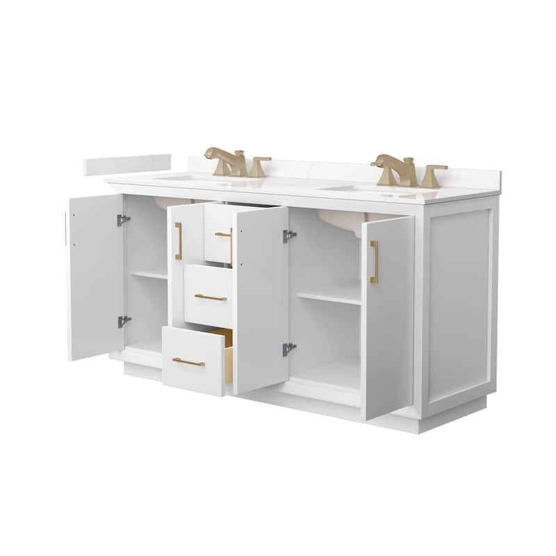 Wyndham Collection WCF414166D-QTZ-US3MXX Strada 66" Free Standing