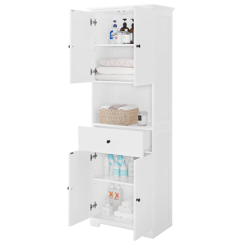 Tall Bathroom Cabinet With Four Doors