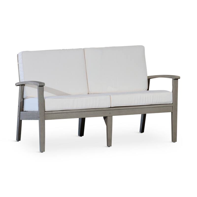 DTY Outdoor Living Longs Peak Eucalyptus Loveseat with Cushions
