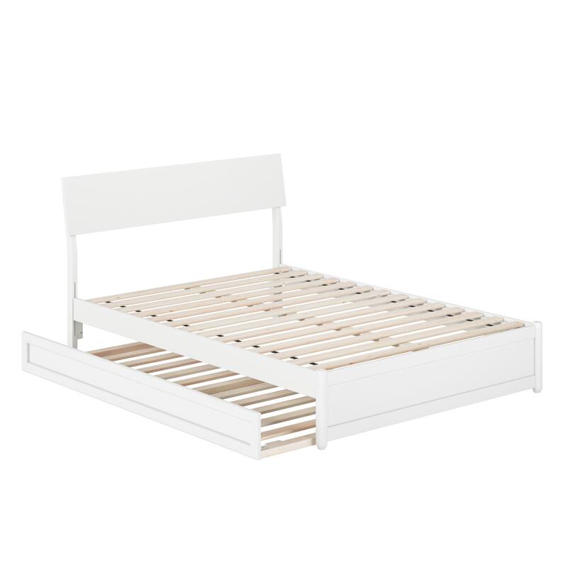 Norla Wood Platform Bed with Trundle