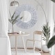 preview thumbnail 3 of 6, Allan Andrews Fischer Round Coastal Wooden Blue Gray Mirror