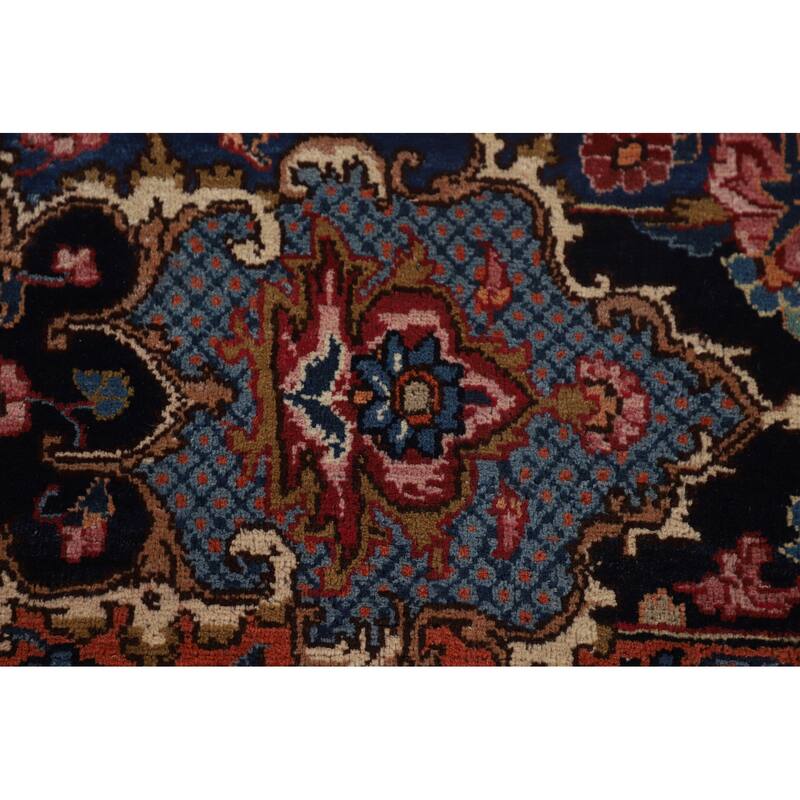 Mashad Persian Vintage Area Rug Handmade Wool Carpet - 8'6"x 11'6"