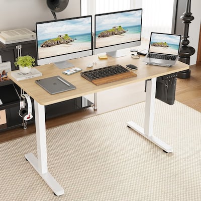 48'' Adjustable Height Sit Stand Home Office Desk