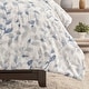 preview thumbnail 3 of 4, Chanasya Soft Blue Botanical Leaf 3-Piece Reversible Comforter Set