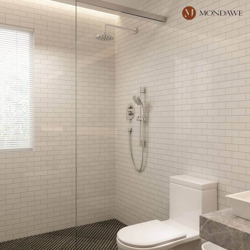 Retro Series 8 in. Rain Wall Mount Dual Shower Heads with 1.8 GPM