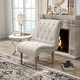preview thumbnail 3 of 19, Upholstered Accent Lounge Chair for Bedroom Living Room Armless Slipper Chair with Wood Legs