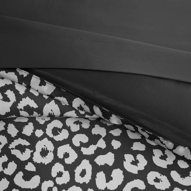 Juicy Couture Modern Leopard Satin Comforter Set 6-8 Piece Bed in a Bag