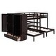 preview thumbnail 8 of 10, Minimalist Design Full-Over-Twin-Twin Bunk Bed with 3 drawers,Shelves, Wardrobe and Mirror,Store Books,Display Decorations