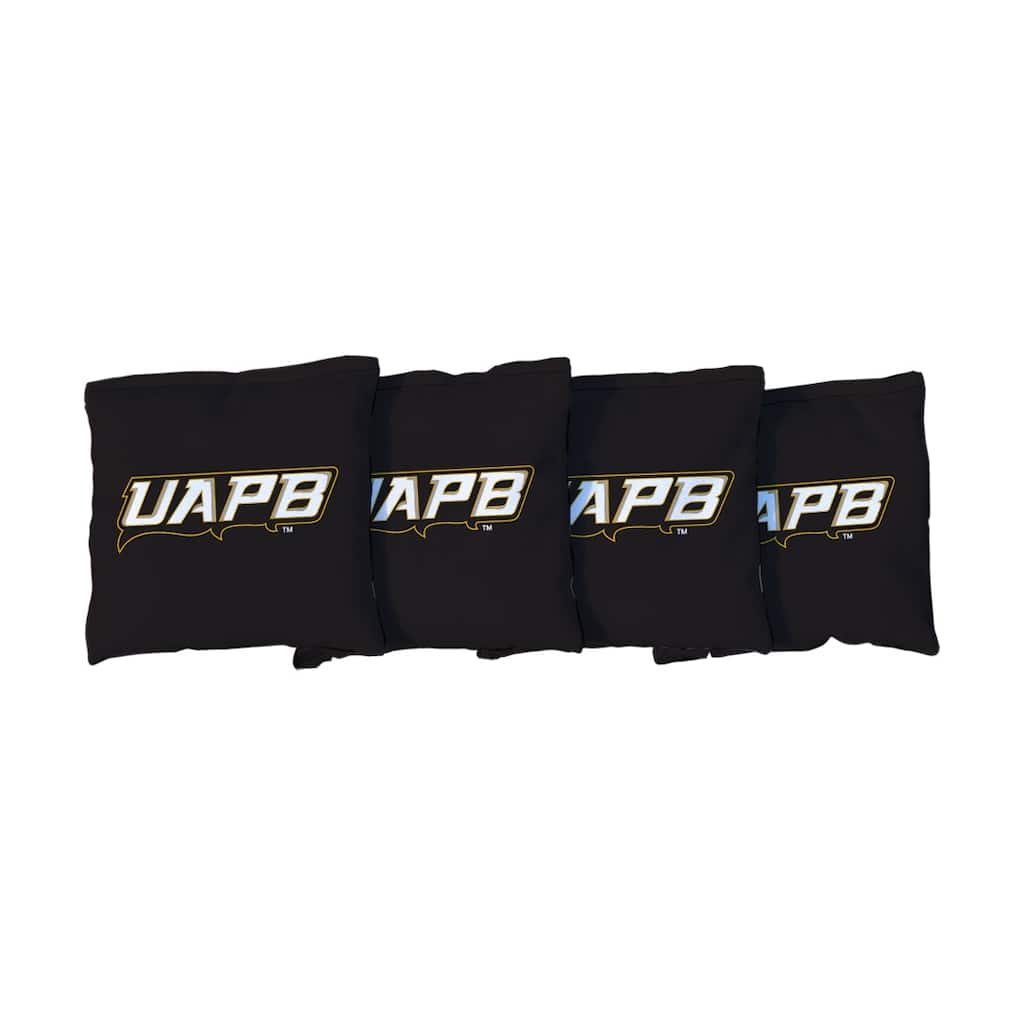 Arkansas Pine Bluff UAPB Golden Lions Black Cornhole Bags