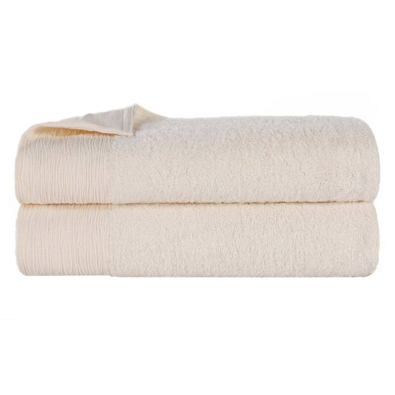 Superior Sierra Rayon From Bamboo Cotton Blend Bath Sheet Set of 2