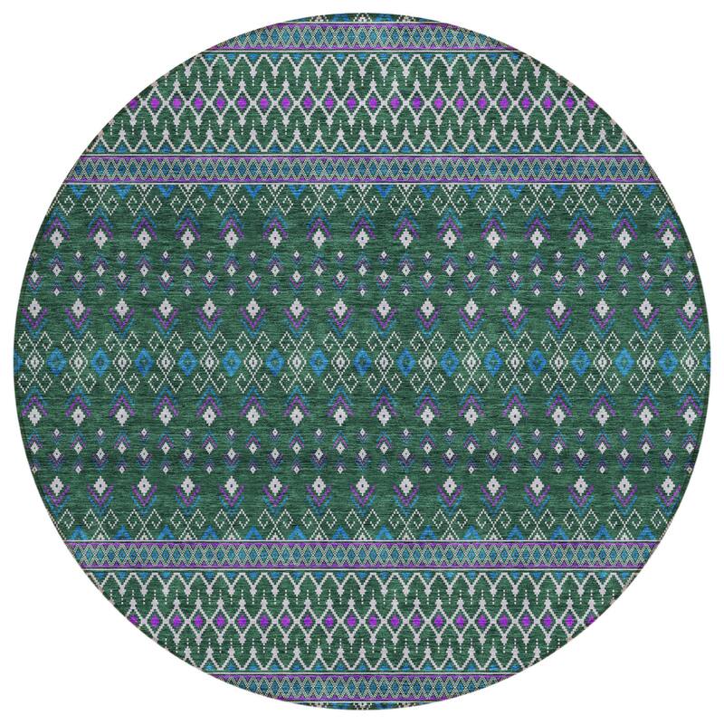 HomeRoots Tribal Transitional Rectangle Outdoor Rug
