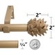 preview thumbnail 14 of 15, 3/4" Farmhouse Pinecone Curtain Rod Adjustable Designer Window Single Rod