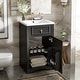 preview thumbnail 1 of 25, 20-Inch Bathroom Vanity with Ceramic Sink, Soft Close Door, Adjustable Shelf, and Door-Mounted Storage Rack Black