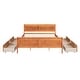 preview thumbnail 123 of 158, (Twin/Full/Queen)Curved Legs Design Platform Bed Frame with 4 Drawers