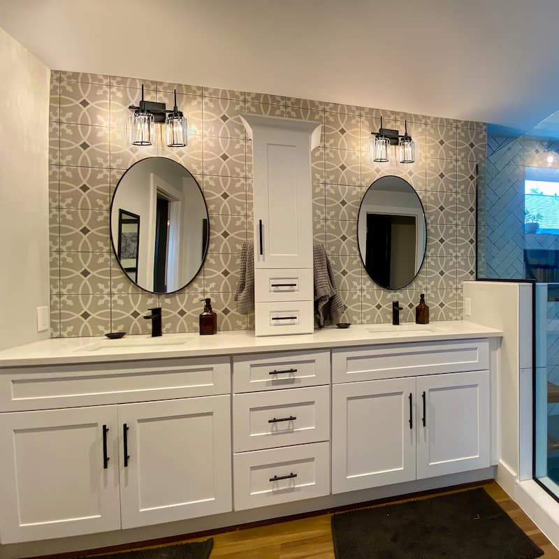 Modern Black 1/2/3/4/5-Light Bathroom Crystal Vanity Light Wall Sconces