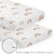 preview thumbnail 4 of 4, Sweet Jojo Designs Boho Rainbow Girl 3pc Mini Crib Bedding Set Blush Dusty Rose Bohemian Modern Neutral Vintage Gold Mauve Beige
