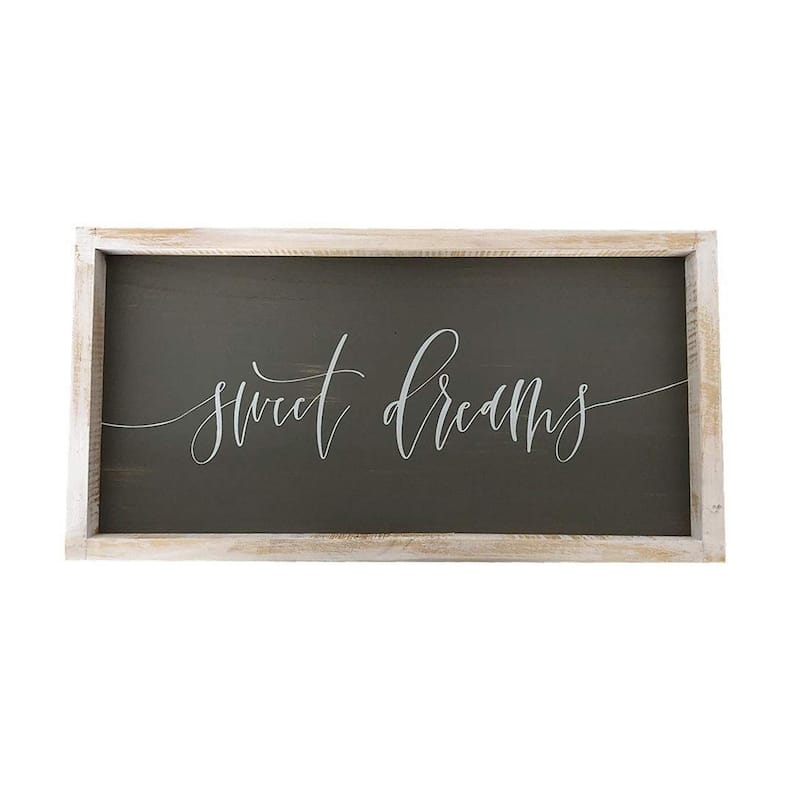 Sweet Dreams Rustic Wood Wall Sign Plaque