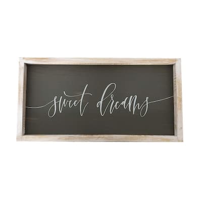 Sweet Dreams Rustic Wood Wall Sign Plaque