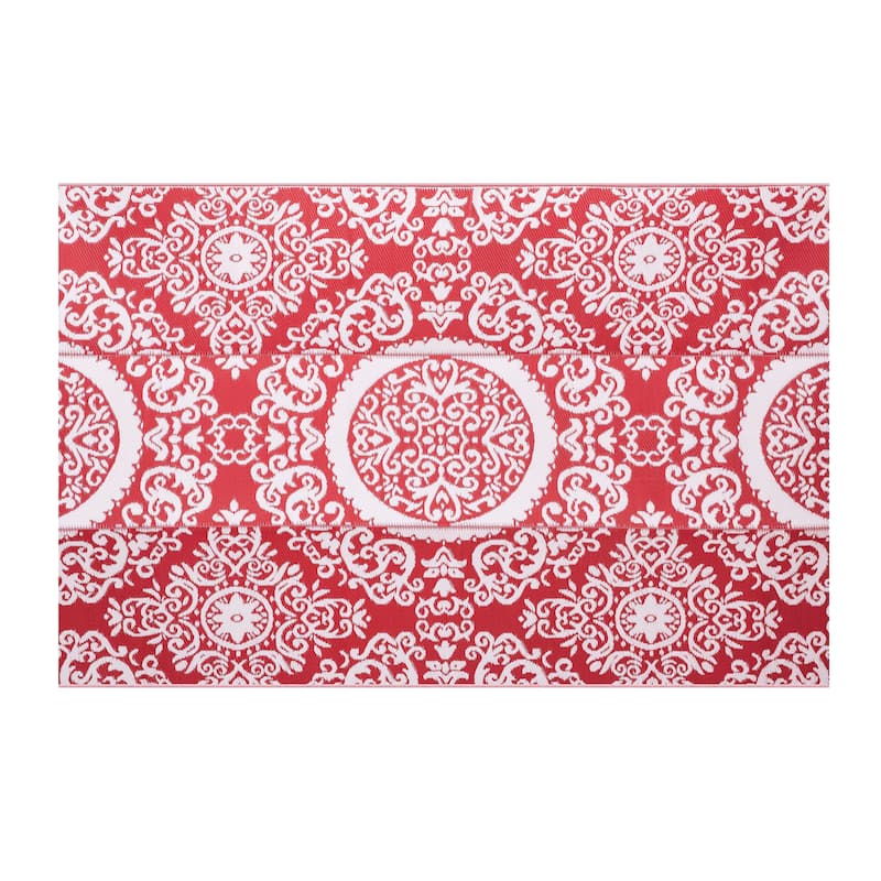 Nuu Garden Floral Modern Abstract Area Rug - Straw Stripe