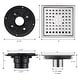 preview thumbnail 7 of 22, Luxier FD01 6 in. x 6 in. Stainless Steel Square Shower Floor Drain
