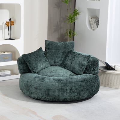 Lazy Sofa Durable Comfort Lounger High Back Bean Bag Chair Couch Emerald