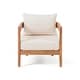 preview thumbnail 5 of 10, Brooklyn Outdoor Acacia Wood Club Chair with Cushions (Set of 2) by Christopher Knight Home