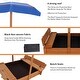 preview thumbnail 7 of 6, Wood Sandbox with Cover and 2 Bench Seats , Sand Boxes (Natural Wood)
