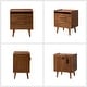 preview thumbnail 29 of 27, Lisa Mid-Century Modern 24"W 3-Drawer End Table with Charging Station by HULALA HOME