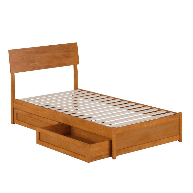 Norla Wood Platform Bed with Storage Drawers