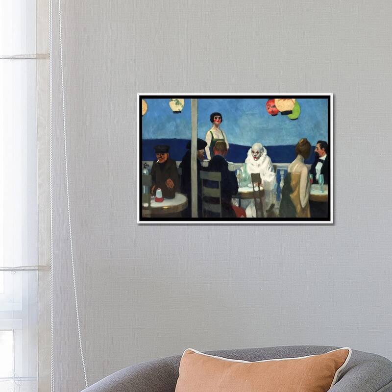 iCanvas "Soir Bleu" by Edward Hopper Framed Canvas Print